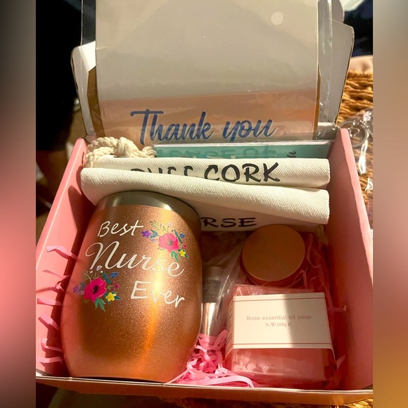 Other - Nurse gift set. Wine bag and cork. Tumbler, candle, and soap.